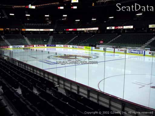 Seat view from section 101 at Scotiabank Saddledome, home of the Calgary Flames